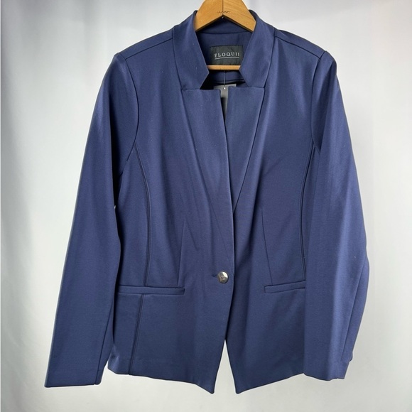 NWT Eloquii The Ultimate Stretch Suit Blazer in Navy Size 14 - Picture 3 of 9